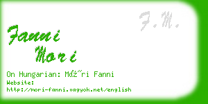 fanni mori business card